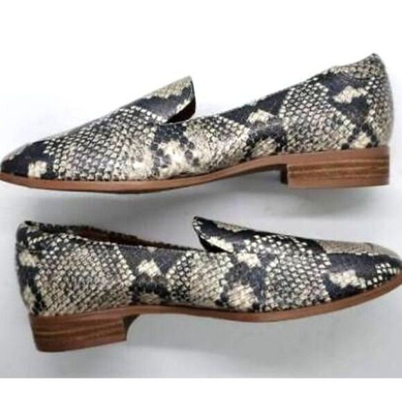 Franco Sarto Woman Flat Shoes Roccia‎ Snake Print Round Toe Size 5.5 - Picture 1 of 5